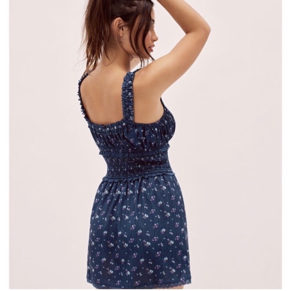 CLEANOUT SALE🚨 For Love And Lemons Blue Floral Mini Dress - Picture 2 of 10